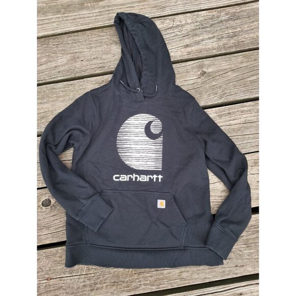 Carhartt Rain Defender Relaxed Fit Front Pocket Hooded Sweatshirt Youth L 12-14 - Picture 1 of 2